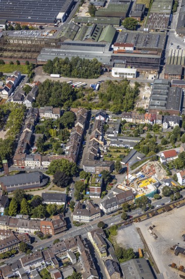 Aerial view, construction site district centre Wilhelmstraße, Viktoriaplatz and Steinstraße, Hamm, Ruhr area, North Rhine-Westphalia, Germany, DE, Europe, birds-eyes view, aerial view, aerial photography, aerial photography, overview, overview, bird's eye view