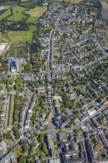 Aerial view, Ludwig-Erhard-Straße, Alleestraße, Ahornallee, between Werler Straße and Hamm, Ruhr area, North Rhine-Westphalia, Germany, Hamm, DE, Europe, birds-eyes view, aerial photograph, aerial photography, aerial photography, overview, overview, bird's eye view