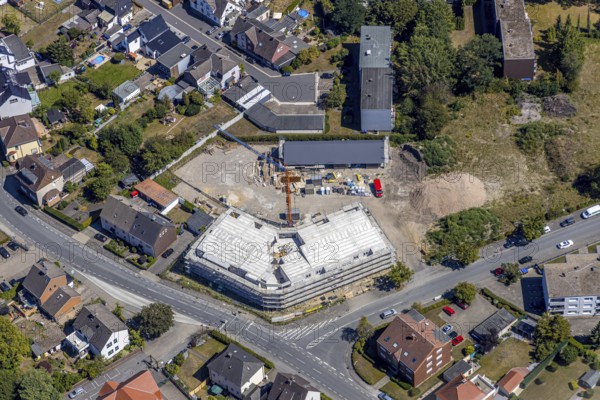 Aerial view, Waldenburger Straße in Herringen, Hamm, Ruhr area, North Rhine-Westphalia, Germany, DE, Europe, birds-eyes view, aerial photograph, aerial photography, aerial photography, overview, bird's eye view, former site of a scrap property