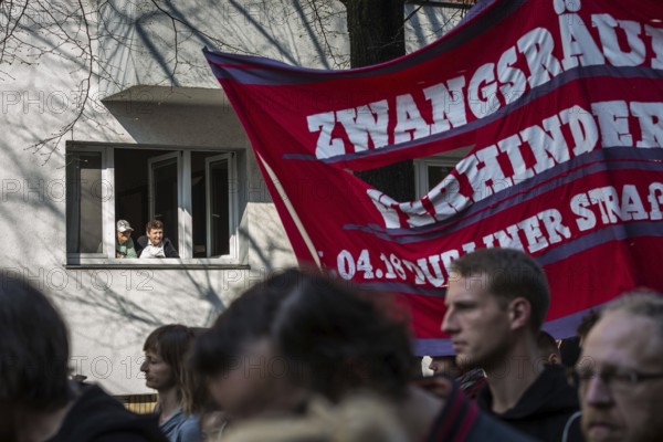 DEU Germany Germany Berlin More than 13, 000 people demonstrated in Berlin city centre on Saturday under the slogan 'Resist rent madness'. Their protest was directed against rent increases, gentrification and speculation