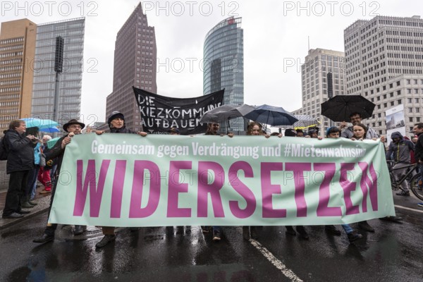 DEU Germany Germany Berlin More than 13, 000 people demonstrated in Berlin city centre on Saturday under the slogan 'Resist rent madness'. Their protest was directed against rent increases, gentrification and speculation