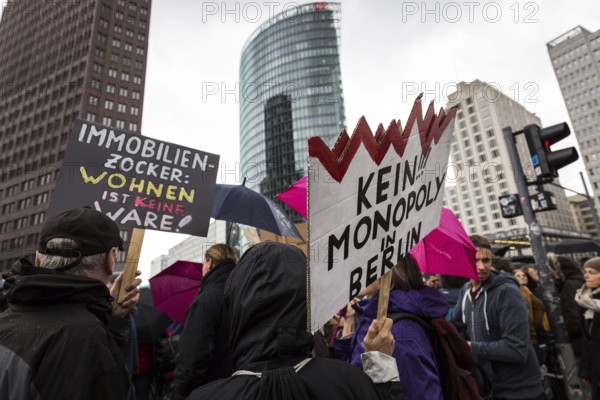 DEU Germany Germany Berlin More than 13, 000 people demonstrated in Berlin city centre on Saturday under the slogan 'Resist rent madness'. Their protest was directed against rent increases, gentrification and speculation