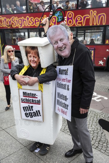 DEU Germany Germany Berlin More than 13, 000 people demonstrated in Berlin city centre on Saturday under the slogan 'Resist rent madness'. Their protest was directed against rent increases, gentrification and speculation