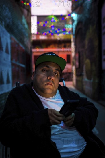 DEU Germany Germany Berlin The rapper and MC Malik in front of his performance in the bathhouse on the RAW grounds