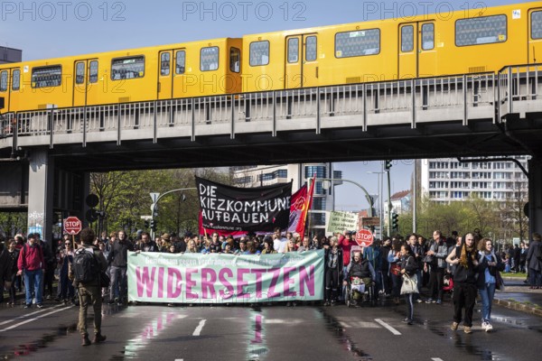 DEU Germany Germany Berlin More than 13, 000 people demonstrated in Berlin city centre on Saturday under the slogan 'Resist rent madness'. Their protest was directed against rent increases, gentrification and speculation