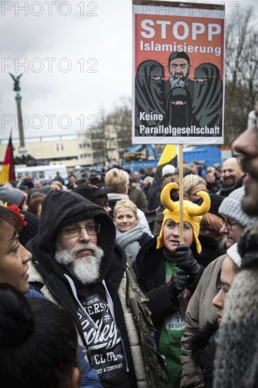 DEU Germany Germany Berlin Demonstration ' March of Women, which was organised by AFD member, Kurdish woman Leyla Bilge. The protest was directed against the sexism of asylum seekers and the German government's immigration policy