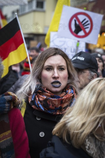 DEU Germany Germany Berlin Demonstration ' March of Women, which was organised by AFD member, Kurdish woman Leyla Bilge. The protest was directed against the sexism of asylum seekers and the German government's immigration policy