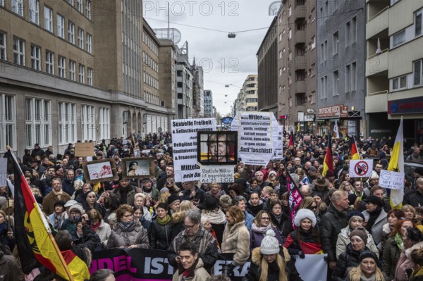 DEU Germany Germany Berlin Demonstration ' March of Women, which was organised by AFD member, Kurdish woman Leyla Bilge. The protest was directed against the sexism of asylum seekers and the German government's immigration policy
