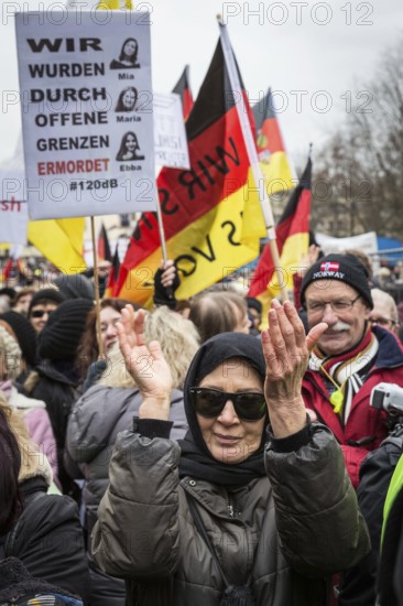 DEU Germany Germany Berlin Demonstration ' March of Women, which was organised by AFD member, Kurdish woman Leyla Bilge. The protest was directed against the sexism of asylum seekers and the German government's immigration policy