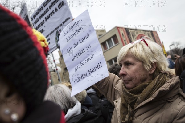 DEU Germany Germany Berlin Demonstration ' March of Women, which was organised by AFD member, Kurdish woman Leyla Bilge. The protest was directed against the sexism of asylum seekers and the German government's immigration policy