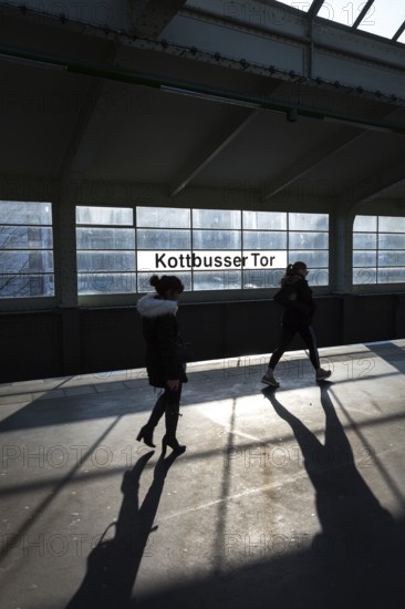 DEU Germany Germany Berlin Light and shadow at Kottbusser Tor underground station
