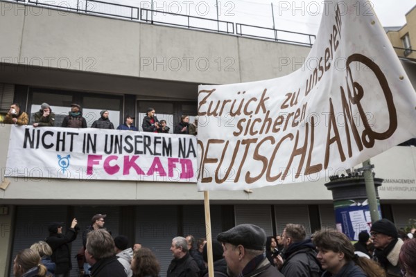 DEU Germany Germany Berlin Demonstration ' March of Women, which was organised by AFD member, Kurdish woman Leyla Bilge. The protest was directed against the sexism of asylum seekers and the German government's immigration policy