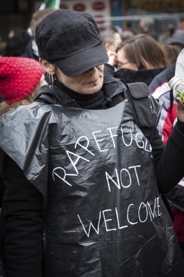 DEU Germany Germany Berlin Demonstration ' March of Women, which was organised by AFD member, Kurdish woman Leyla Bilge. The protest was directed against the sexism of asylum seekers and the German government's immigration policy