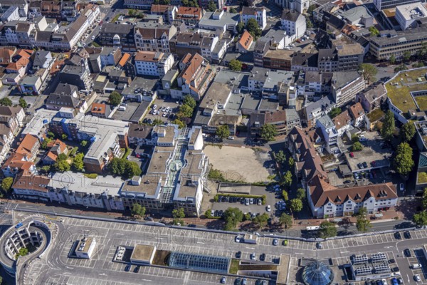 Aerial view, Widumstraße, Ritterpassage, Hamm, Ruhr area, North Rhine-Westphalia, Germany, DE, Europe, birds-eyes, view, aerial photograph, aerial photography, aerial photography, overview, bird's eye view, shopping, food, clothing, consumption, consumer