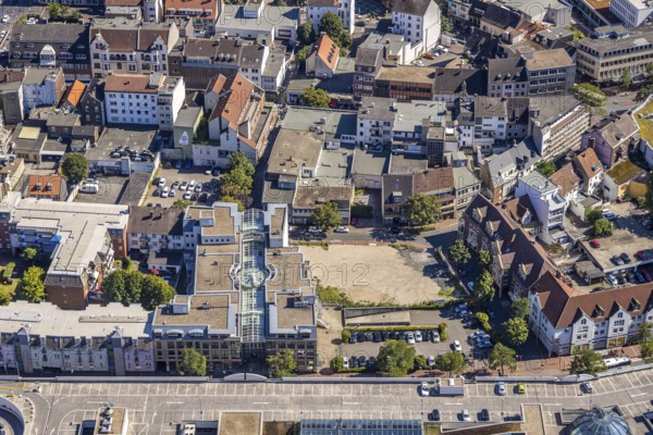 Aerial view, Widumstraße, Ritterpassage, Hamm, Ruhr area, North Rhine-Westphalia, Germany, DE, Europe, birds-eyes, view, aerial photograph, aerial photography, aerial photography, overview, bird's eye view, shopping, food, clothing, consumption, consumer