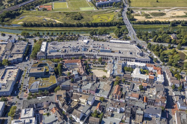 Aerial view, Widumstraße, Allee-Center, Ritter-Passage, city centre, city, Hamm, Ruhr area, North Rhine-Westphalia, Germany, DE, Europe, birds-eyes, view, aerial view, aerial photography, aerial photography, overview, overview, bird's eye view, shopping, food, clothing, consumption, consumer