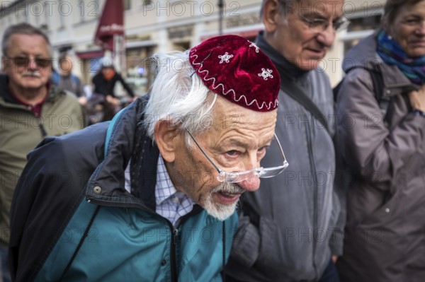 DEU Germany Germany Potsdam With the slogan 'Potsdam wears a kippa', more than a hundred people took part in a protest march through the city centre against growing anti-Semitism in Germany