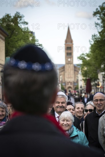 DEU Germany Germany Potsdam With the slogan 'Potsdam wears a kippa', more than a hundred people took part in a protest march through the city centre against growing anti-Semitism in Germany