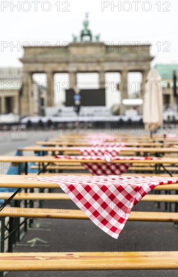 DEU Germany Germany Berlin The 2018 World Cup fan mile in front of the Brandenburg Tor tor