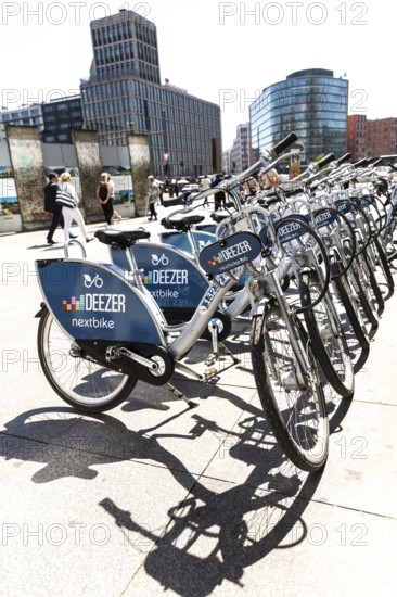 DEU Germany Germany Berlin Rental bikes in the city. Bikes from the provider Nextbike at Potsdamer Platz