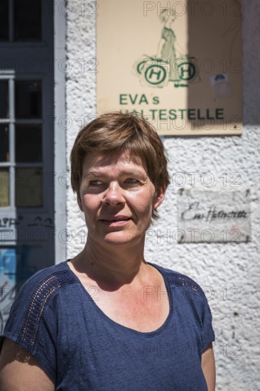 DEU Germany Germany Berlin Homeless woman meet at Eva's Haltestelle, a drop-in centre for those in need run by the Catholic Church in Wedding. The manager Claudia Peiter