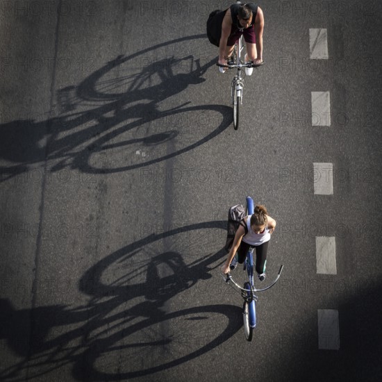 DEU Germany Germany Berlin Scene with cyclists on Schlossstraße in Steglitz