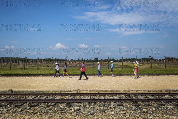 POL Poland Poland Auschwitz-Birkenau Tourists visit the Auschwitz-Birkenau camp