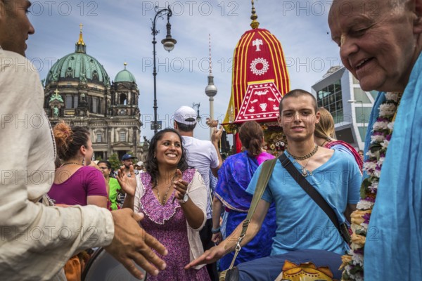 DEU Germany Germany Berlin A rally of the Hare Krishna sect in Mitte