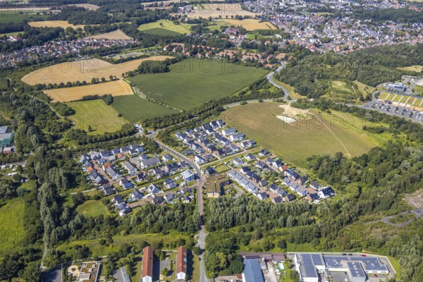 Aerial view, new development area Heinrich-Wätermann-Straße - Am Wevelshof - Homann-Weg, Op der Heide - Albertsmeierhof - Brinkmanns Weg, Hamm, Ruhr area, North Rhine-Westphalia, Germany, DE, Europe, birds-eyes, view, aerial photograph, aerial photography, aerial photography, overview, overview, bird's eye view, living, flat, houses, residential buildings, housing estate, settlement