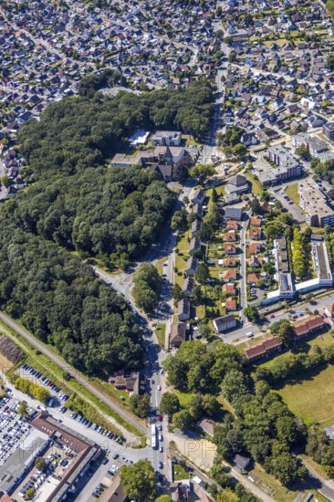 Aerial view, street Hammer Straße between Bülowstraße and Katharinenstraße Baumerstraße, Bockum-Hövel, Hamm, Ruhr area, North Rhine-Westphalia, Germany, DE, Europe, birds-eyes view, aerial view, aerial photography, aerial photography, overview, bird's eye view