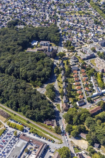 Aerial view, street Hammer Straße between Bülowstraße and Katharinenstraße Baumerstraße, Bockum-Hövel, Hamm, Ruhr area, North Rhine-Westphalia, Germany, DE, Europe, birds-eyes view, aerial view, aerial photography, aerial photography, overview, bird's eye view