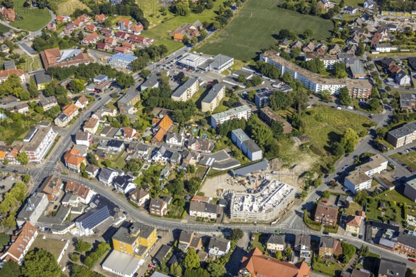Aerial photograph, new building on the Waldenburger Straße wasteland, Wilczek Immobilien, Herringen, Hamm, Ruhr area, North Rhine-Westphalia, Germany, DE, Europe, birds-eyes view, aerial photograph, aerial photography, aerial photography, overview, overview, bird's eye view