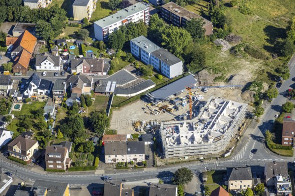 Aerial photograph, new building on the Waldenburger Straße wasteland, Wilczek Immobilien, Herringen, Hamm, Ruhr area, North Rhine-Westphalia, Germany, DE, Europe, birds-eyes view, aerial photograph, aerial photography, aerial photography, overview, overview, bird's eye view
