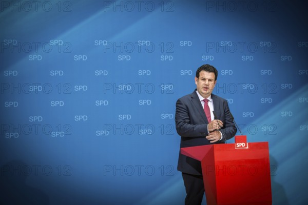 DEU Germany Germany Berlin The new General Secretary of the SPD, Hubertus Heil, during a press conference in the Willy Brandt House