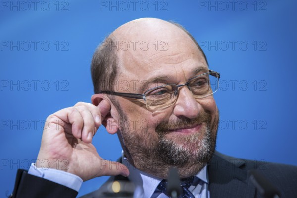 DEU Germany Germany Berlin SPD leader and candidate for chancellor Martin Schulz during a press conference on economic policy at the Willy Brandt House