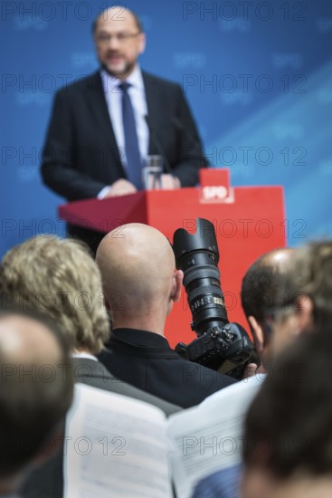 DEU Germany Germany Berlin SPD leader and candidate for chancellor Martin Schulz during a press conference on economic policy at the Willy Brandt House