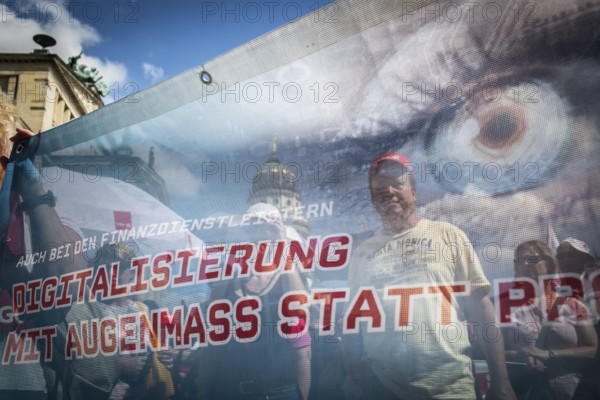 DEU Germany Germany Berlin Verdi protest at the Gendarmenmarkt by employees in the insurance industry against the latest offer in the wage negotiations