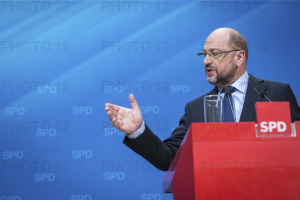 DEU Germany Germany Berlin SPD leader and candidate for chancellor Martin Schulz during a press conference on economic policy at the Willy Brandt House