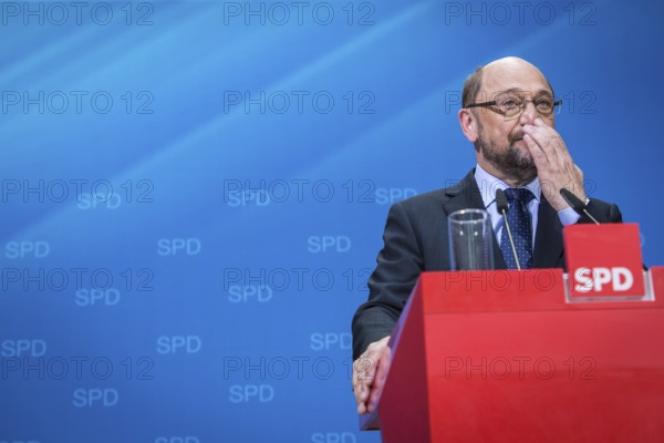 DEU Germany Germany Berlin SPD leader and candidate for chancellor Martin Schulz during a press conference on economic policy at the Willy Brandt House
