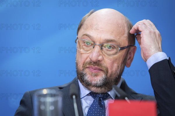 DEU Germany Germany Berlin SPD leader and candidate for chancellor Martin Schulz during a press conference on economic policy at the Willy Brandt House