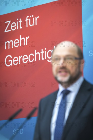 DEU Germany Germany Berlin SPD leader and candidate for chancellor Martin Schulz during a press conference on economic policy at the Willy Brandt House