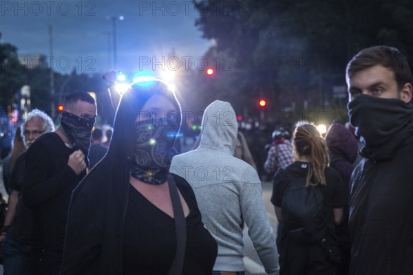 DEU Germany Germany Hamburg Protests in front of and during the 'Welcome to hell' demonstration in the run-up to the G20 summit