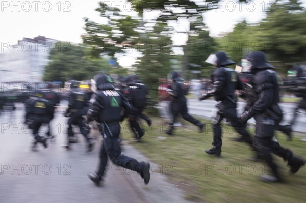 DEU Germany Germany Hamburg Protests in front of and during the 'Welcome to hell' demonstration in the run-up to the G20 summit