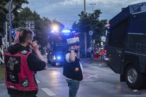 DEU Germany Germany Hamburg Protests in front of and during the 'Welcome to hell' demonstration in the run-up to the G20 summit
