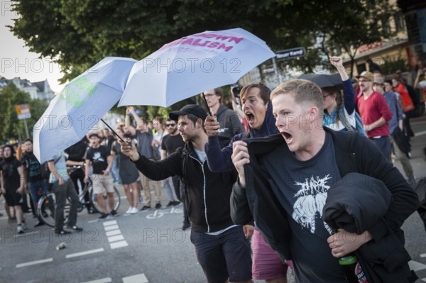 DEU Germany Germany Hamburg Protests in front of and during the 'Welcome to hell' demonstration in the run-up to the G20 summit