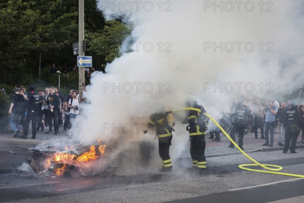 DEU Germany Germany Hamburg Protests in front of and during the 'Welcome to hell' demonstration in the run-up to the G20 summit