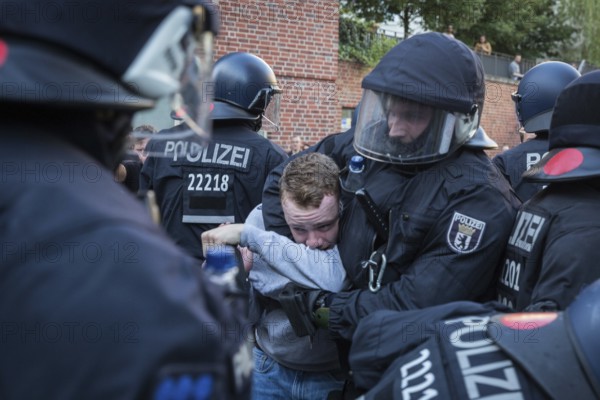 DEU Germany Germany Hamburg Protests in front of and during the 'Welcome to hell' demonstration in the run-up to the G20 summit