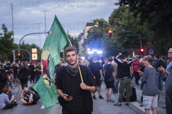 DEU Germany Germany Hamburg Protests in front of and during the 'Welcome to hell' demonstration in the run-up to the G20 summit