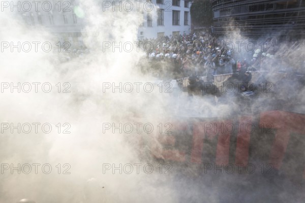 DEU Germany Germany Hamburg Protests in front of and during the 'Welcome to hell' demonstration in the run-up to the G20 summit