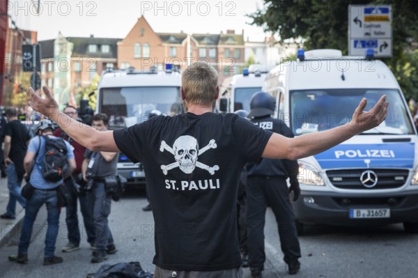 DEU Germany Germany Hamburg Protests in front of and during the 'Welcome to hell' demonstration in the run-up to the G20 summit